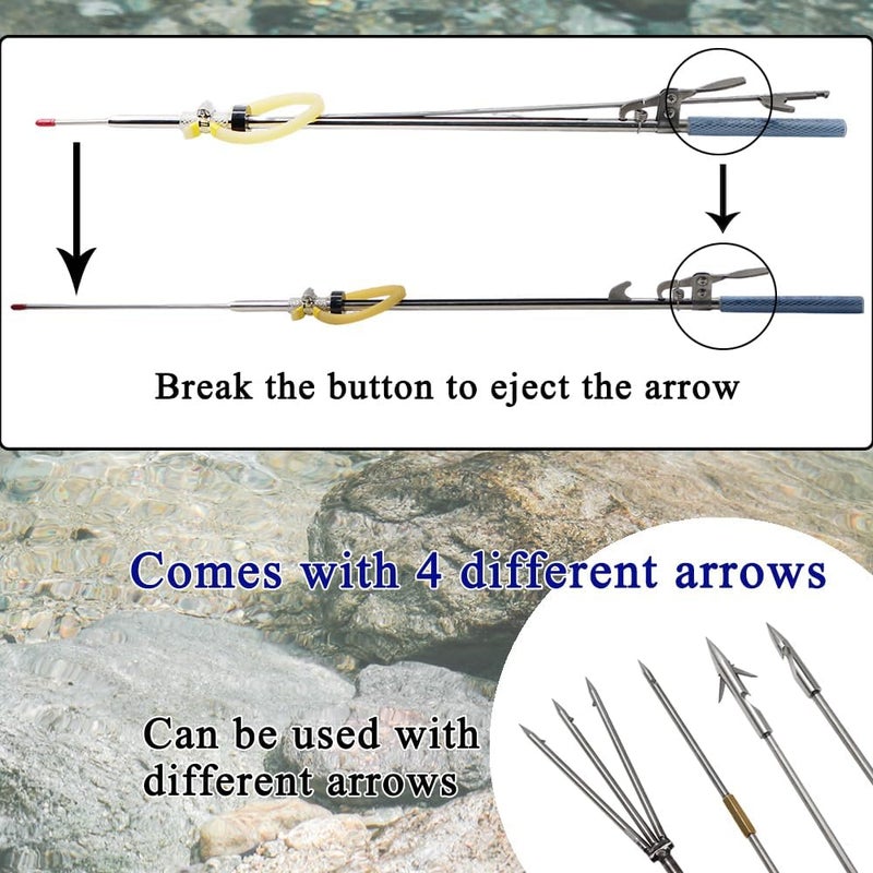 SUFFUSE Lightweight Anti-Corrosion Speargun, Spearfishing, Harpoon Crabbing Equipment, Especially Designed Spear Gun Fishing Gear for Fish Frog and Mole - Image 5